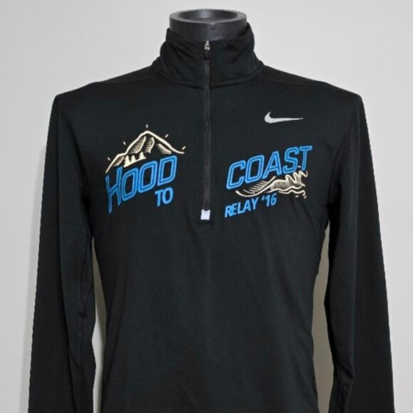 Nike Running Hood To Coast Relay 1/4 Zip M Mens Track and Field Pullover Rare - Picture 4 of 12